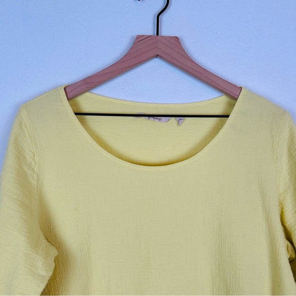 Soft Surroundings Siesta Key Tunic Top Yellow Cotton Gauze Lightweight Large - Picture 3 of 11